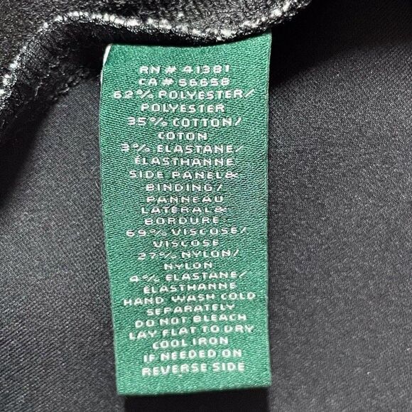 RALPH LAUREN Houndstooth Colorblock Sheath Dress Size 14 Slimming Black White - Picture 15 of 16